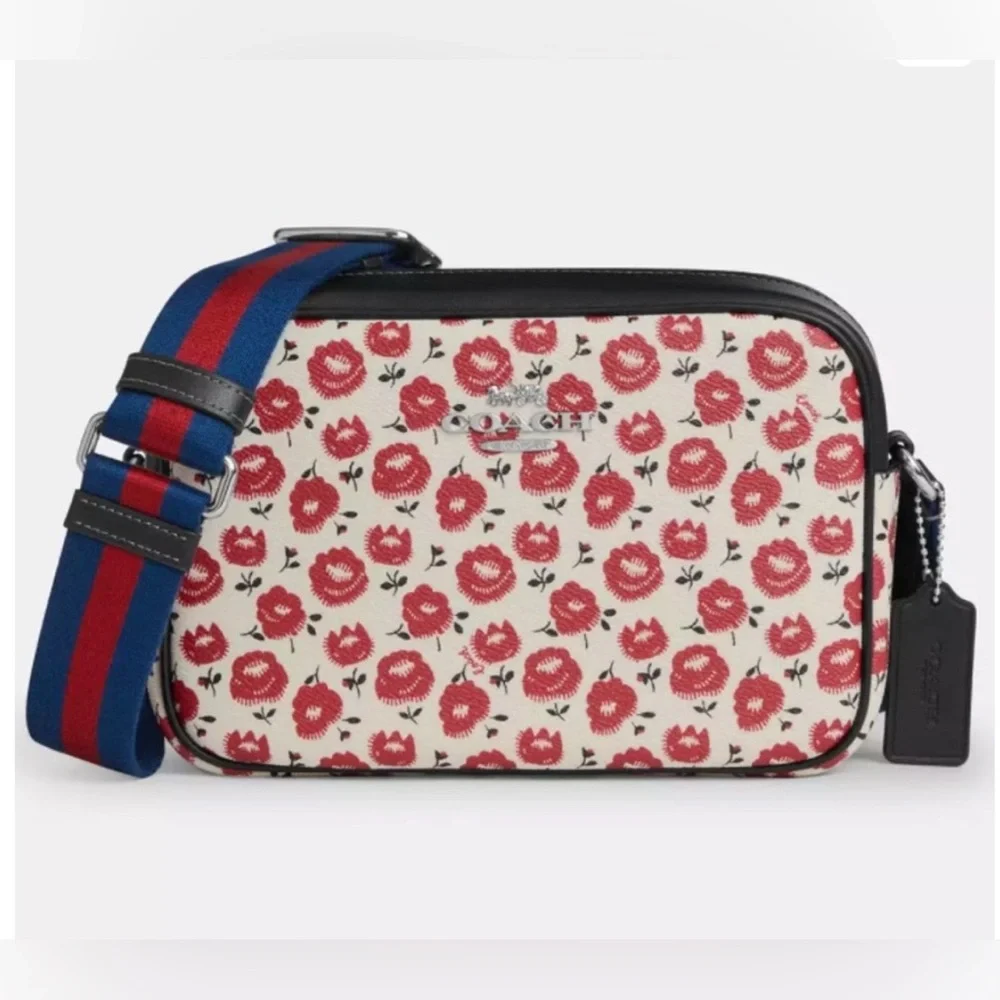 Coach Jamie Camera Floral Leather Trim Crossbody Bag - NWT